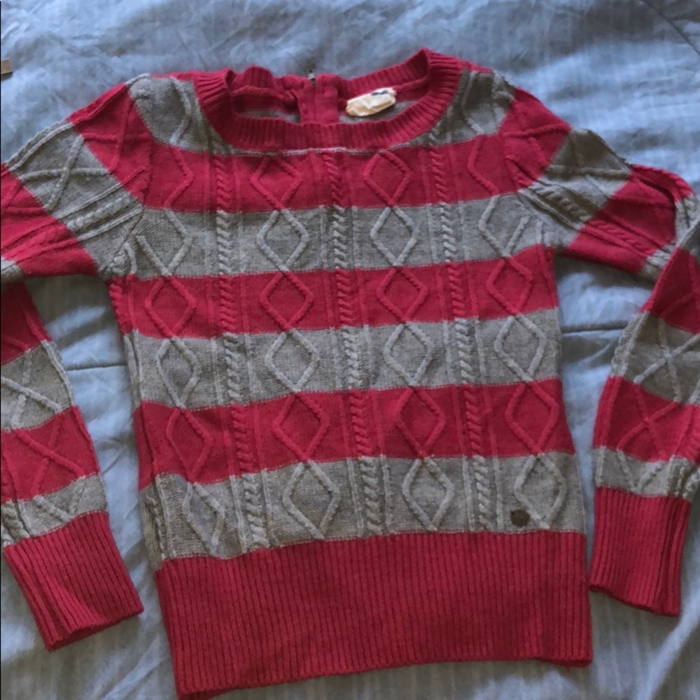 Grey and pink stripped shirt